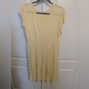 Pretty easy to wear yellow knit dress
